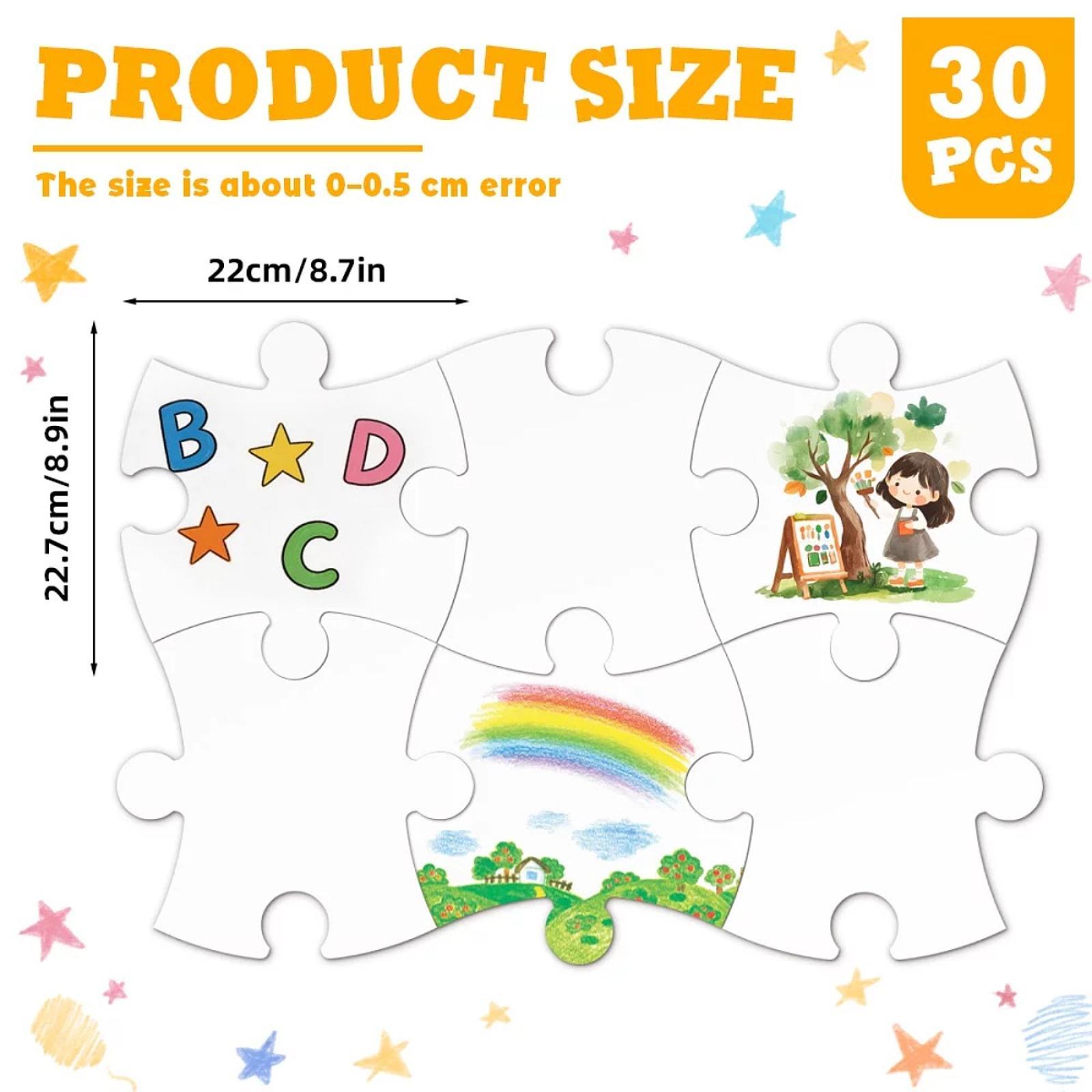 30x Blank Jigsaw Puzzles White - đánh giá và giá Puzzle Blank White