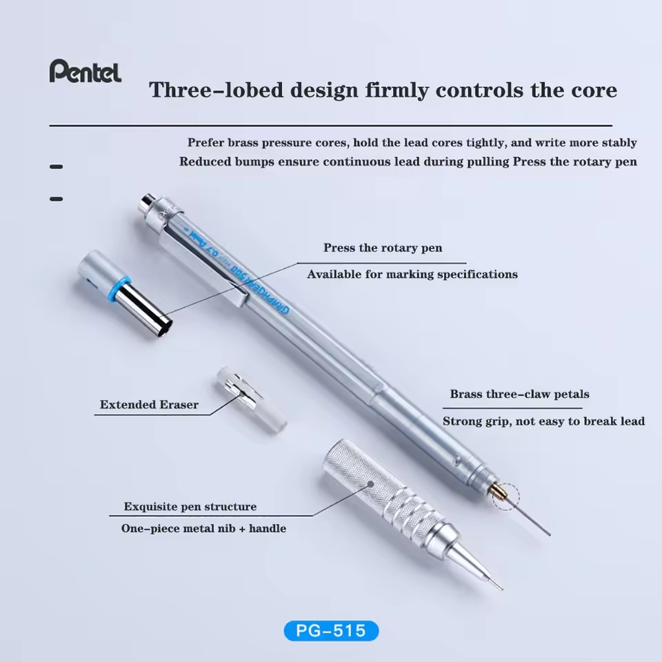 Bút chì kim loại Pentel Graph  - đánh giá và giá Pentel Pen Energel