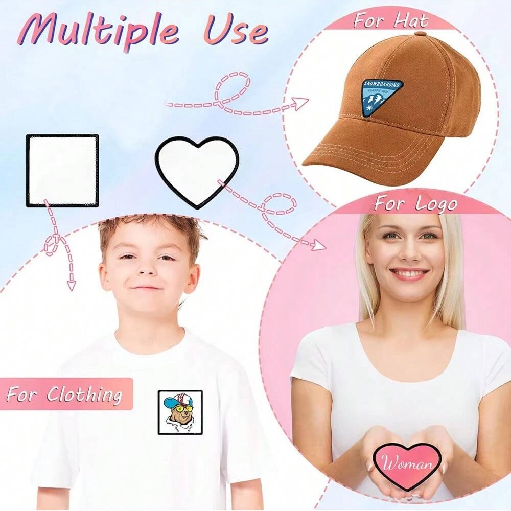 10pcs/set Sublimation Patches  - đánh giá và giá Hat Sublimation Blank