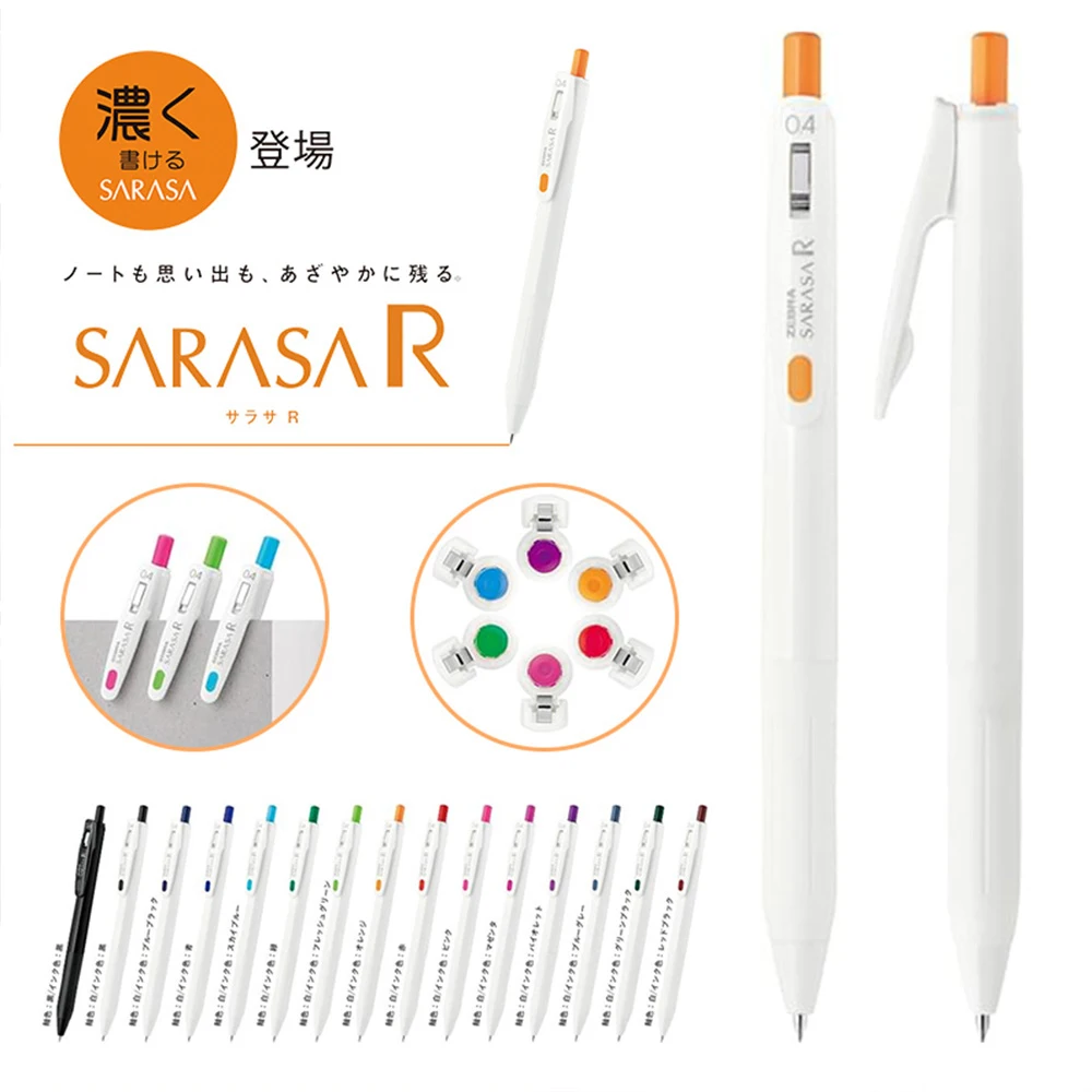 5pcs ZEBRA Gel Pen SARASA R Di - đánh giá và giá Zebra Pen Mildliner
